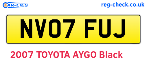 NV07FUJ are the vehicle registration plates.