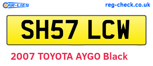 SH57LCW are the vehicle registration plates.