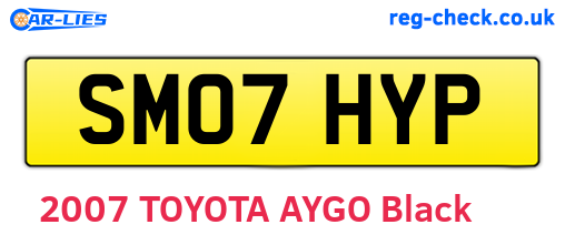 SM07HYP are the vehicle registration plates.