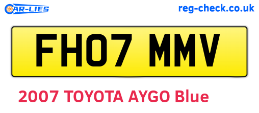 FH07MMV are the vehicle registration plates.