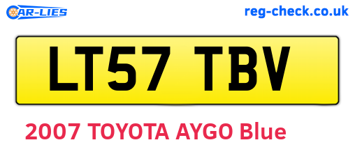 LT57TBV are the vehicle registration plates.