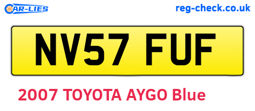 NV57FUF are the vehicle registration plates.