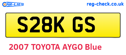 S28KGS are the vehicle registration plates.