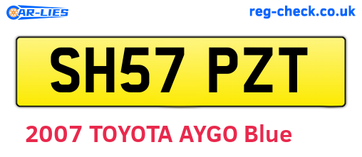 SH57PZT are the vehicle registration plates.