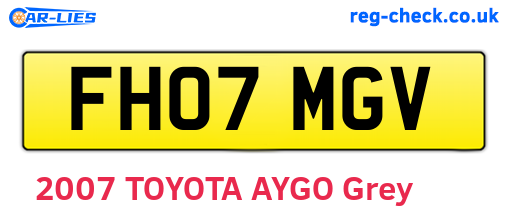 FH07MGV are the vehicle registration plates.