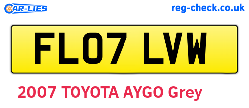 FL07LVW are the vehicle registration plates.