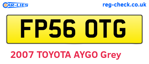 FP56OTG are the vehicle registration plates.