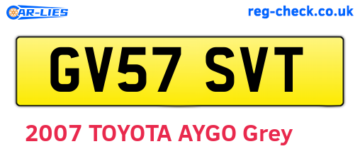 GV57SVT are the vehicle registration plates.