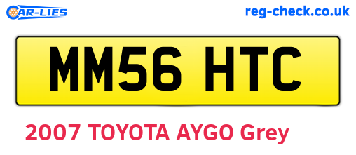 MM56HTC are the vehicle registration plates.
