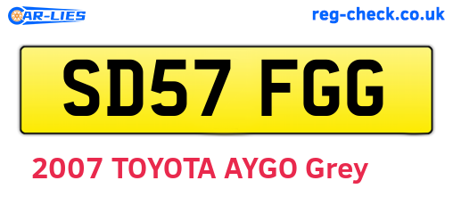 SD57FGG are the vehicle registration plates.