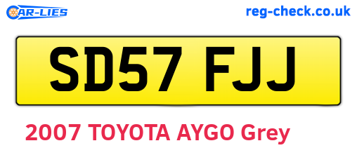 SD57FJJ are the vehicle registration plates.