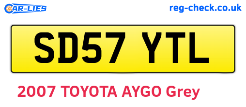 SD57YTL are the vehicle registration plates.