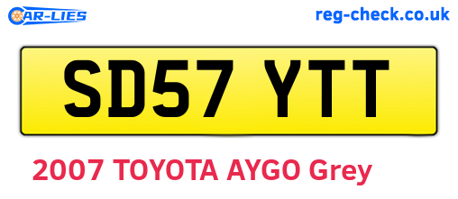 SD57YTT are the vehicle registration plates.
