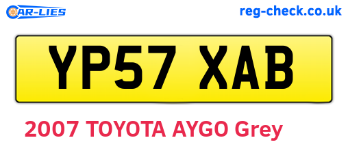YP57XAB are the vehicle registration plates.