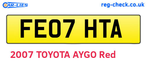 FE07HTA are the vehicle registration plates.