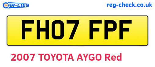FH07FPF are the vehicle registration plates.