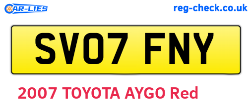 SV07FNY are the vehicle registration plates.