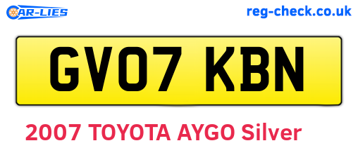 GV07KBN are the vehicle registration plates.
