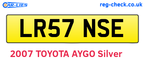 LR57NSE are the vehicle registration plates.