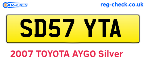 SD57YTA are the vehicle registration plates.