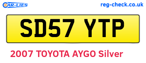 SD57YTP are the vehicle registration plates.