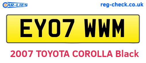 EY07WWM are the vehicle registration plates.