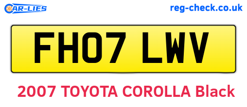 FH07LWV are the vehicle registration plates.