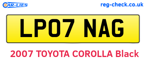 LP07NAG are the vehicle registration plates.