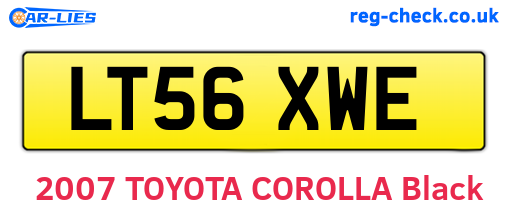 LT56XWE are the vehicle registration plates.