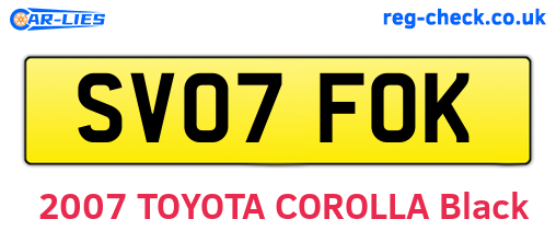 SV07FOK are the vehicle registration plates.