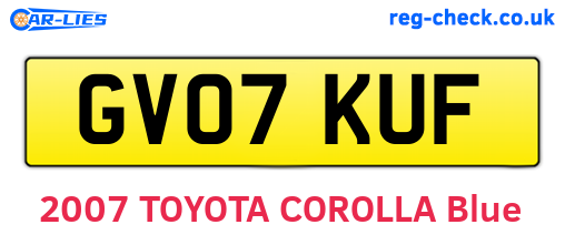 GV07KUF are the vehicle registration plates.