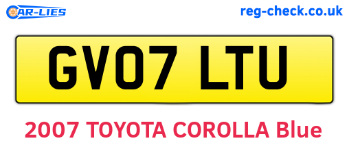 GV07LTU are the vehicle registration plates.
