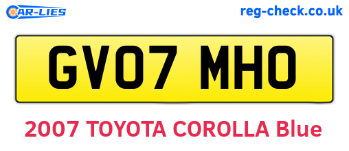 GV07MHO are the vehicle registration plates.