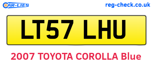 LT57LHU are the vehicle registration plates.