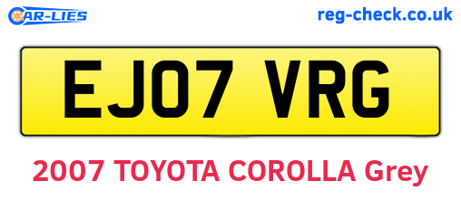 EJ07VRG are the vehicle registration plates.
