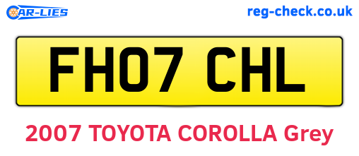 FH07CHL are the vehicle registration plates.