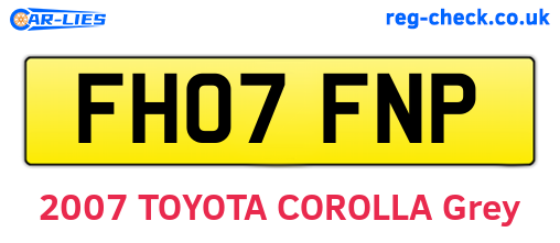 FH07FNP are the vehicle registration plates.