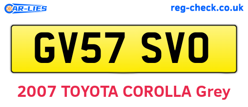 GV57SVO are the vehicle registration plates.