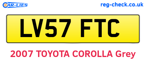 LV57FTC are the vehicle registration plates.