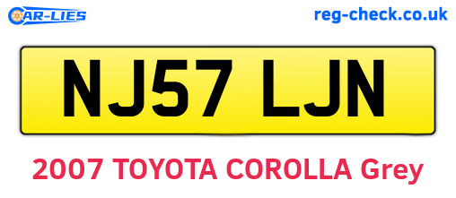 NJ57LJN are the vehicle registration plates.
