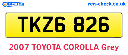 TKZ6826 are the vehicle registration plates.