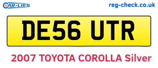 DE56UTR are the vehicle registration plates.