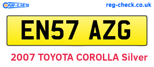 EN57AZG are the vehicle registration plates.