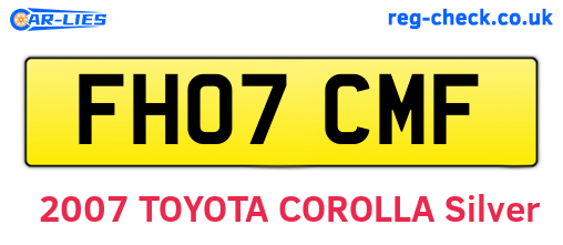 FH07CMF are the vehicle registration plates.