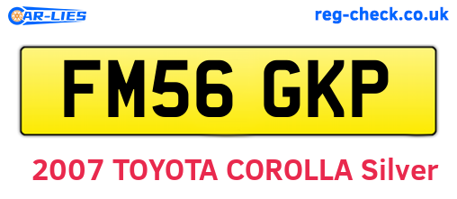 FM56GKP are the vehicle registration plates.