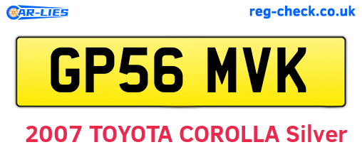 GP56MVK are the vehicle registration plates.