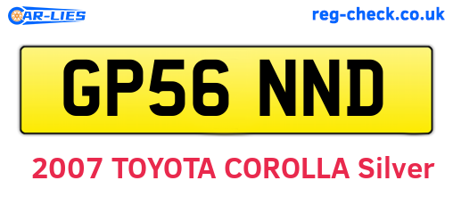 GP56NND are the vehicle registration plates.