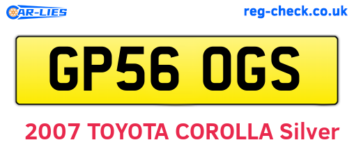 GP56OGS are the vehicle registration plates.
