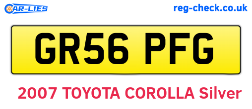 GR56PFG are the vehicle registration plates.
