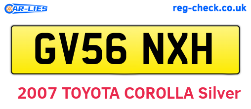 GV56NXH are the vehicle registration plates.